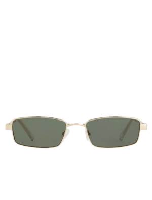 Bizarro rectangle-frame metal sunglasses